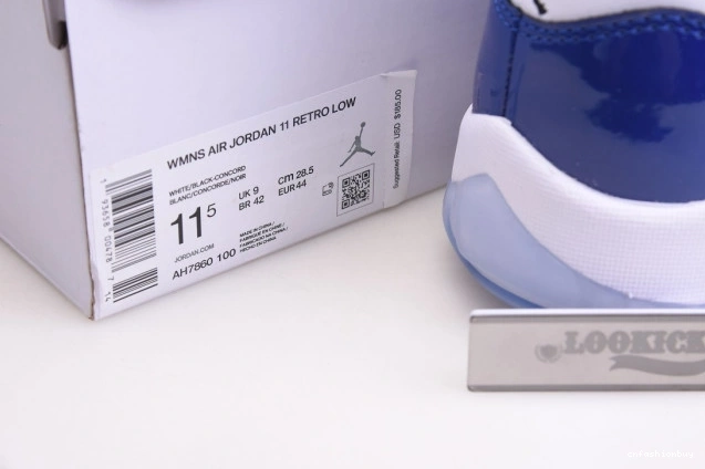 Jordan 11 White Air Retro Concord AH7860-100 Low 0730